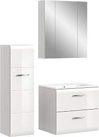 Badezimmer-Set WELLTIME, weiß hochglanz tiefzieh, 