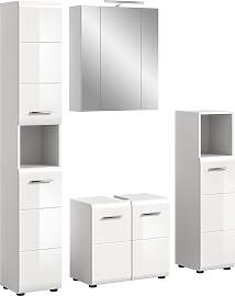 Badezimmer-Set WELLTIME, weiß hochglanz tiefzieh, 