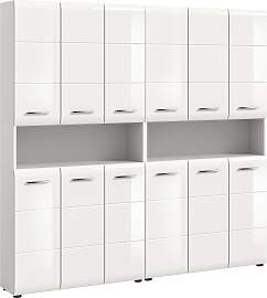 Badezimmer-Set WELLTIME, weiß hochglanz tiefzieh, 