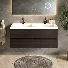 Badezimmermöbel Asora - 120 cm - Walnussholz -