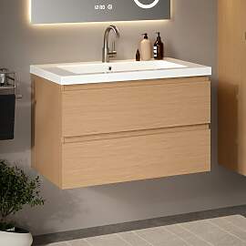 Badezimmermöbel Sova – 80 cm – Helleiche –