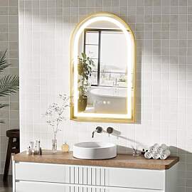 Badezimmerspiegel mit 3 Farbiger LED Beleuchtung,