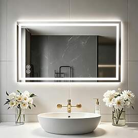 Badezimmerspiegel Wandspiegel LED Badspiegel mit