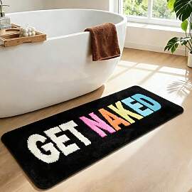 Badezimmerteppich “GET Naked” Bunt Badematte