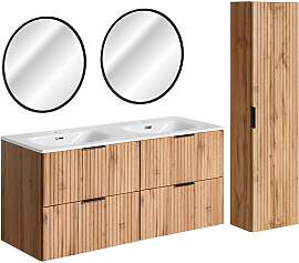 BADMÖBEL 120.4cm Adriel 2er-Set Holz in