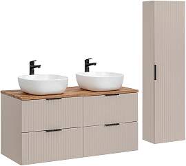 BADMÖBEL 120.8cm Adriel 2er-Set Beige