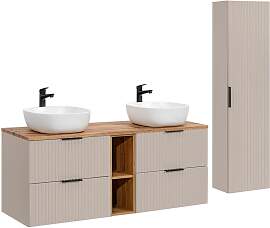 BADMÖBEL 140.8cm Adriel 2er-Set Beige