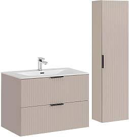 BADMÖBEL 80.2cm Adriel 2er-Set Beige