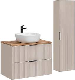 BADMÖBEL 80.6cm Adriel 2er-Set Beige