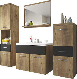 Badmöbel-Set WELLTIME "ELDA", braun
