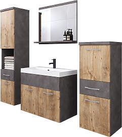 Badmöbel-Set WELLTIME "ELDA", braun
