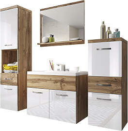Badmöbel-Set WELLTIME "ELDA", braun