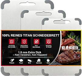 Bafeil Edelstahl Schneidebrett 1,5 mm Dick mit