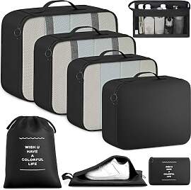 BAGAIL 8-teiliges Packwürfel-Set, Reiseorganizer