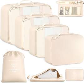 BAGAIL 8-teiliges Packwürfel-Set, Reiseorganizer