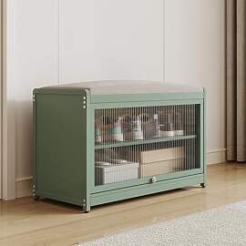 BAKAJI Schuhschrank mit Sitz und 2 Innenfächern,