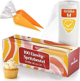 BakeBuddy Premium Einweg-Spritzbeutel (100 Stück, 