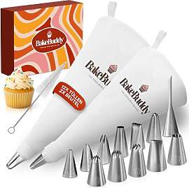 BakeBuddy Premium Spritzbeutel mit Tüllen