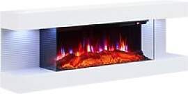 Balderia Elektrischer-Kamin weiß Metall B/H/T: