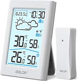 BALDR Wetterstation Funk mit Außensensor, Digital 