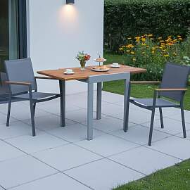Balkon Naturfarben Akazie ausziehbar