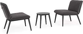 Balkon-Set Isabela aus Aluminium und Teak, modern
