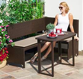 Balkonset MERXX "Rattan", braun,