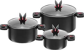 BALLARINI Click + Cook Topfset, 3-teilig (16 cm +