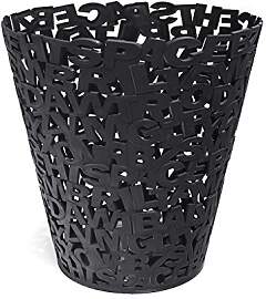 balvi Papierkorb Letters Farbe schwarz Kunststoff