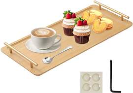 Bambus Badezimmertablett, Länglich Dekotablett