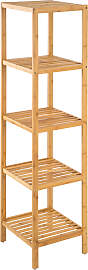 Bambus Standregal 5 Böden 33x33x141cm - braun