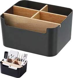 Bambus Tisch Organizer Desktop, 5 Fächer Holz