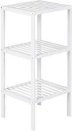 Bambusregal weiß Bambus B/H/T: ca. 36x79x36 cm