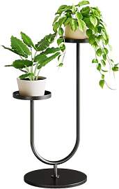 Bamworld Blumenständer Metall Schwarz,