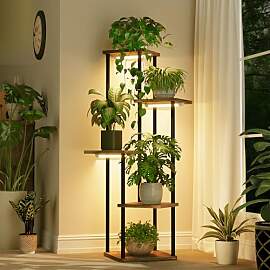 Bamworld Blumenständer mit Pflanzenlampe, 5