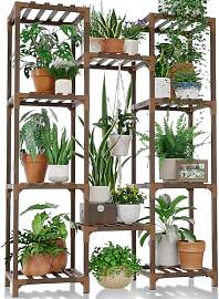 Bamworld Pflanzenständer Blumenständer Hoch