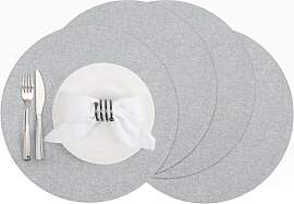 Banchif Tischsets, Durchmesser 38cm Leinenimitat