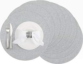 Banchif Tischsets, Durchmesser 38cm Leinenimitat