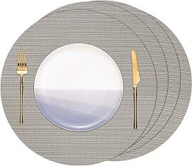Banchif Tischsets Rund, Tischsets Abwaschbar 4er