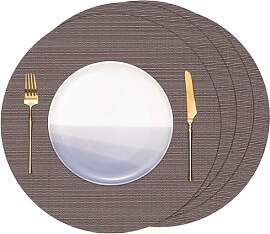 Banchif Tischsets Rund, Tischsets Abwaschbar 4er