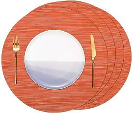 Banchif Tischsets Rund, Tischsets Abwaschbar 4er