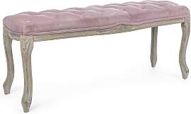 Bank Mathilde aus Samt, klassischer Stil, Rosa,