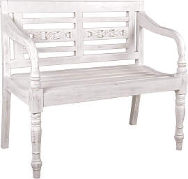 Bank MOYO, 2-Sitzer, weiß-antik