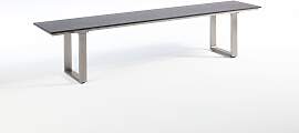 Bank Nemo Edelstahl - 160 cm HPL Graphit-Design