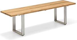 Bank Nemo Edelstahl - 180 cm Teak gebürstet