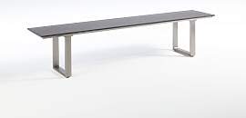 Bank Nemo Edelstahl - 220 cm HPL Zement-Design