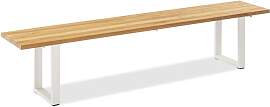 Bank Nemo ivory - 220 cm Teak geölt