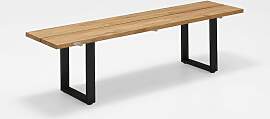 Bank Nemo Profilkufen anthrazit - 160 cm Teak