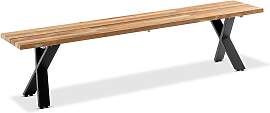 Bank Nemo X-Gestell anthrazit - 160 cm Teak