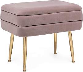 Bank Pavlina aus Samt, modern mit Stauraum, rosa,